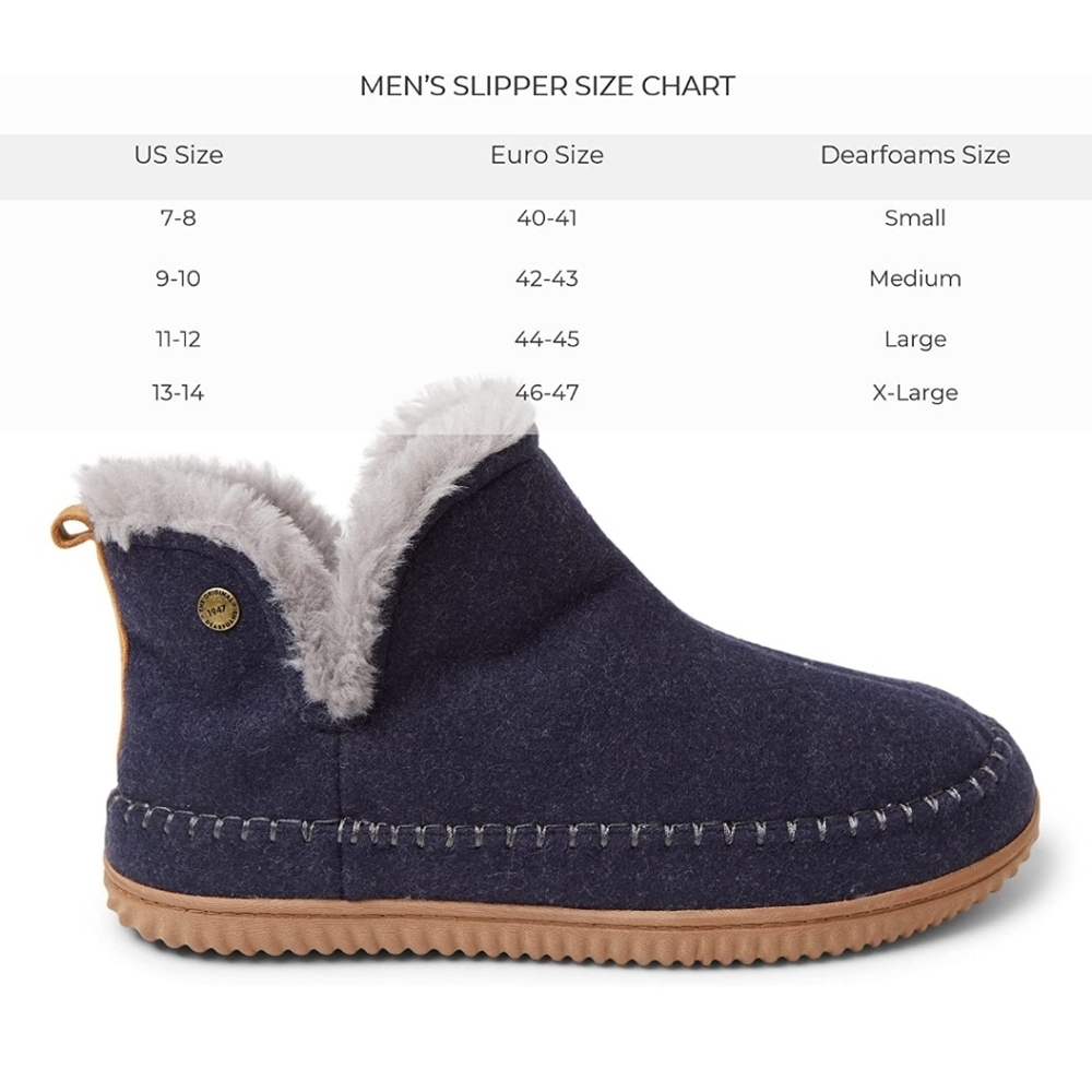 Dearfoams Men's Alpine Brixen Indoor/Outdoor Memory Foam Comfort Boot si… - Picture 2 of 12